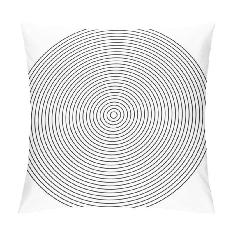 Personality  Converging Radial, Circular Lines Element Pillow Covers