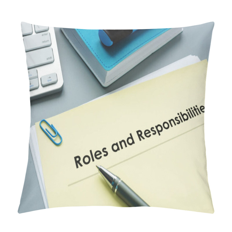 Personality  Roles And Responsibilities Documents In The Office. Pillow Covers