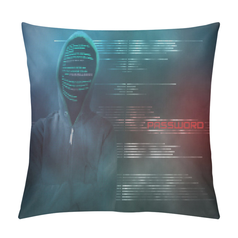 Personality  Pixelated Hacker Steals Password With A Cyber-attack Pillow Covers