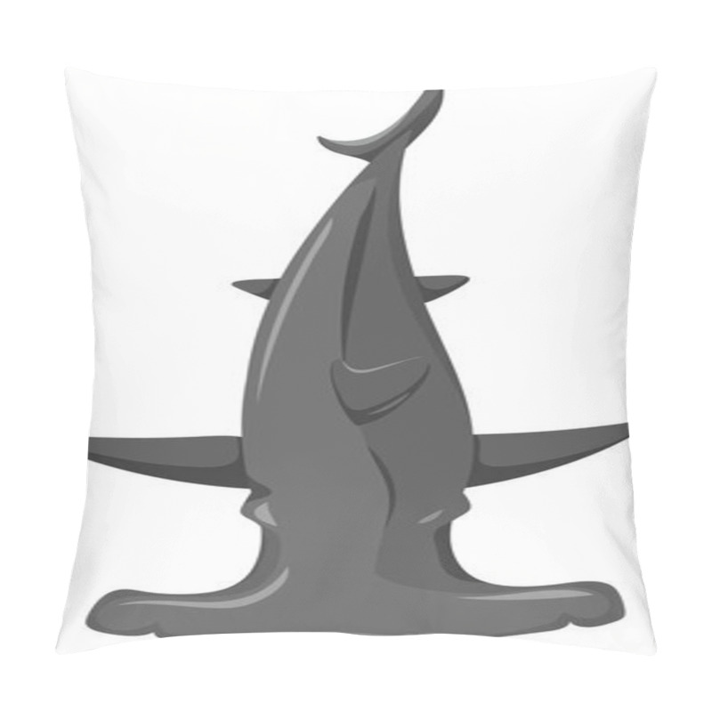 Personality  Illustration Of A Hammerhead Shark From Above Pillow Covers