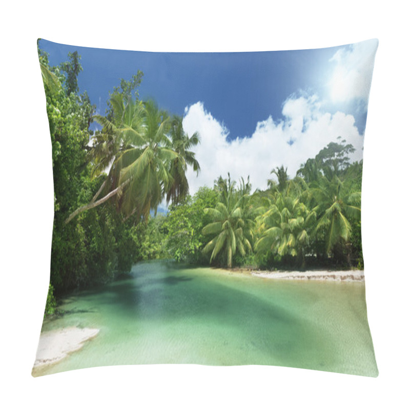 Personality  Lake And Palms, Mahe Island, Seychelles Pillow Covers