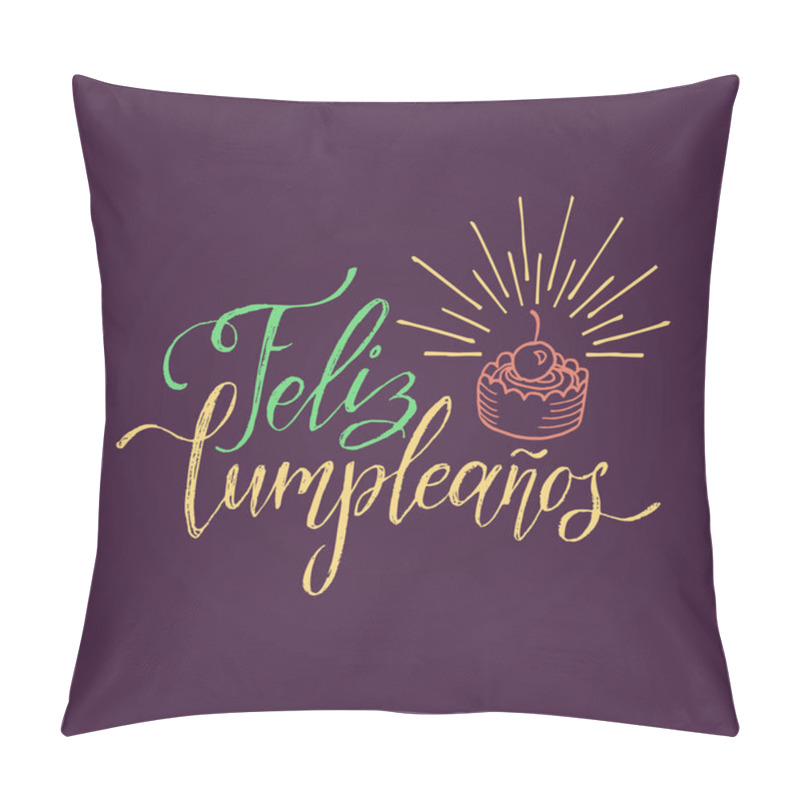 Personality  Feliz Cumpleanos Lettering Design Pillow Covers