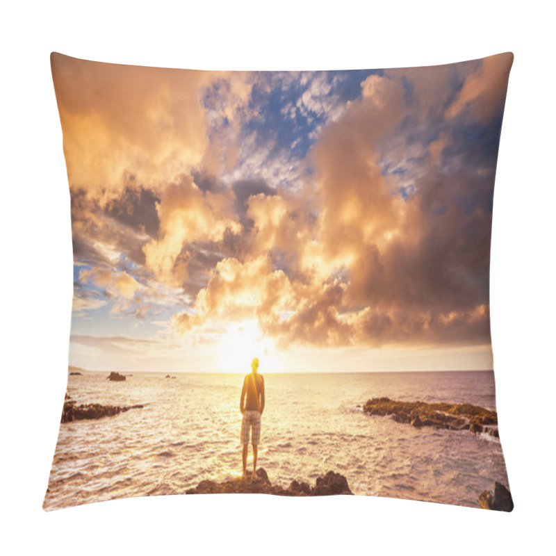 Personality  Beautiful Scene In Hawaiian Sunset Pillow Covers