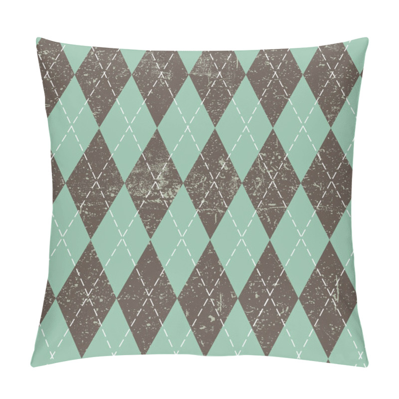 Personality  Argyle Seamless Aged Pattern.  Pillow Covers