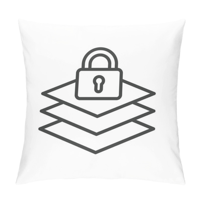 Personality  Layer Security, Icon In Line Design. Layer Security, Cybersecurity, Encryption, Security Protocol, Data Protection, Firewall Protection On White Background Vector. Layer Security Editable Stroke Icon Pillow Covers