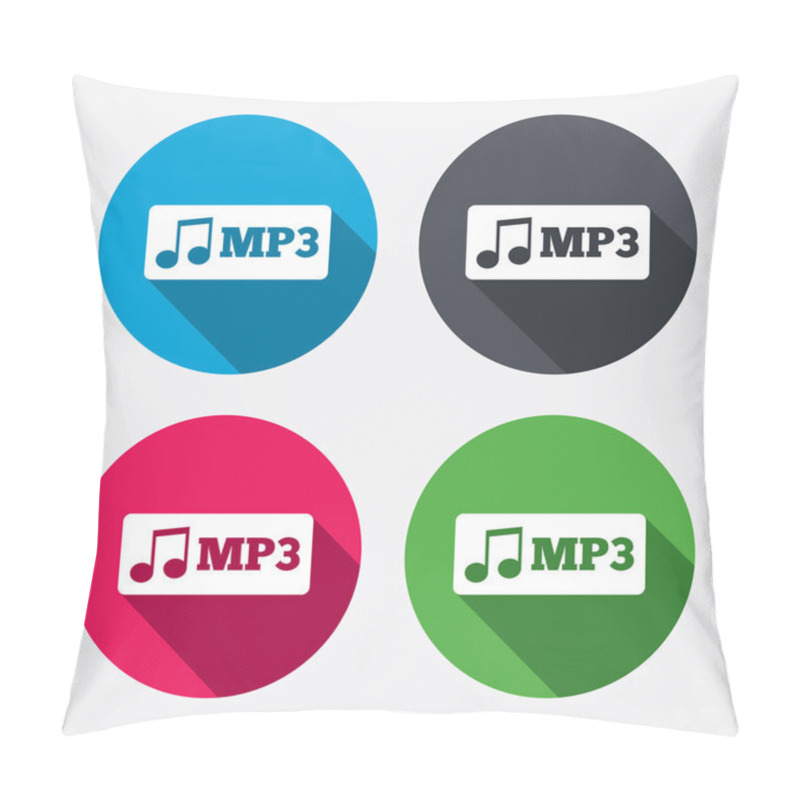 Personality  Mp3 Music Format Sign Icons Pillow Covers