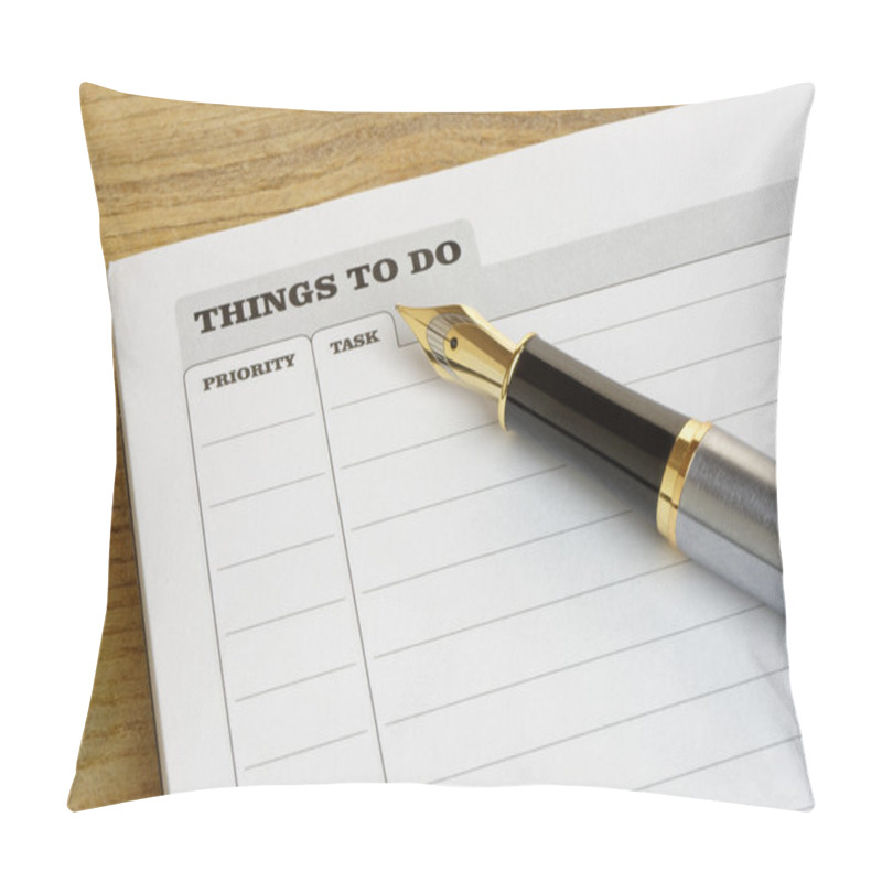 Personality  Things To Do Pad With Fountain Pen Pillow Covers