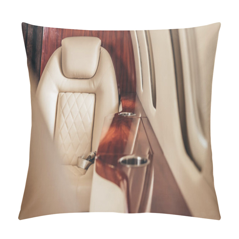 Personality  Luxury, Comfortable And Modern Cabin Of Private Plane  Pillow Covers