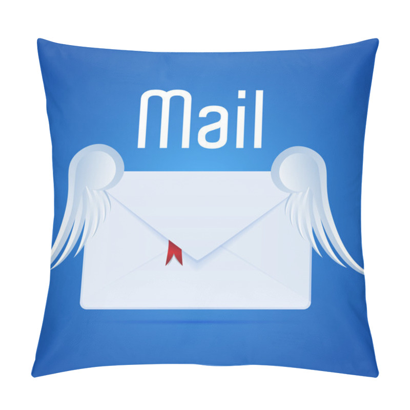 Personality  Letter With Wings. Vector Illustration. Pillow Covers