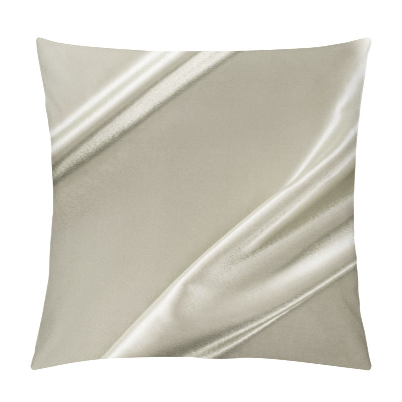 Personality  Metallic Silver Shiny Satin Fabric Background Pillow Covers