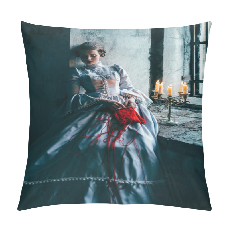 Personality  Woman In Victorian Dress Pillow Covers