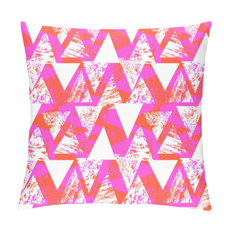 Personality  Hand Painted Bold Pattern With Triangles Pillow Covers