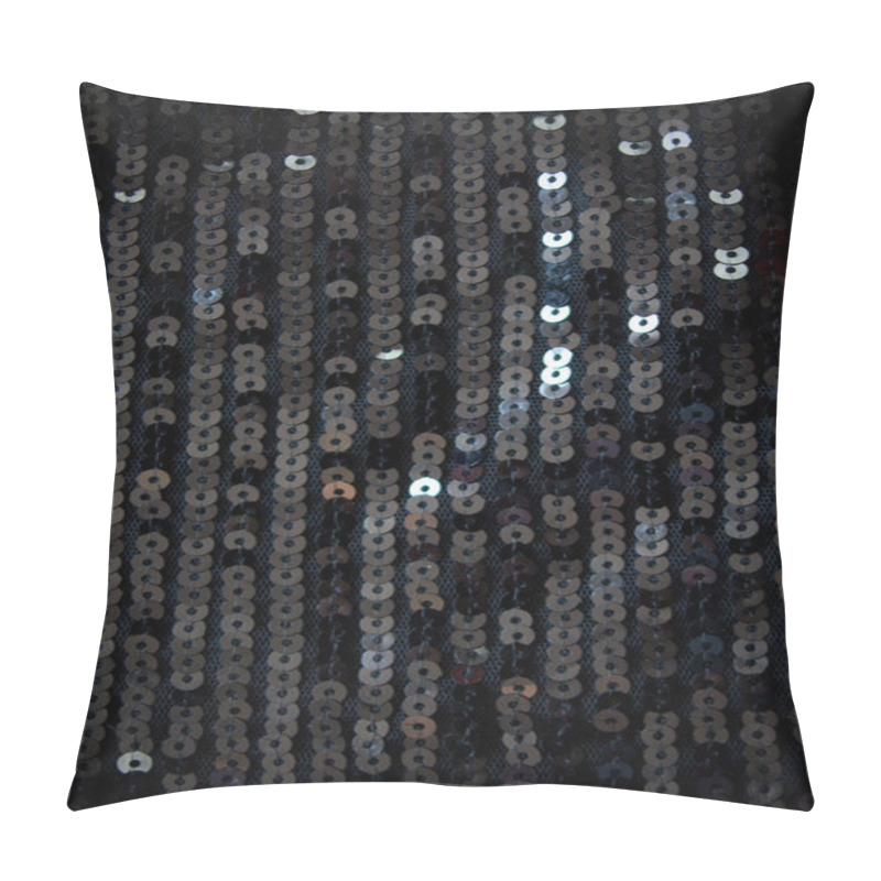 Personality  Black Sequin Fabric Pillow Covers