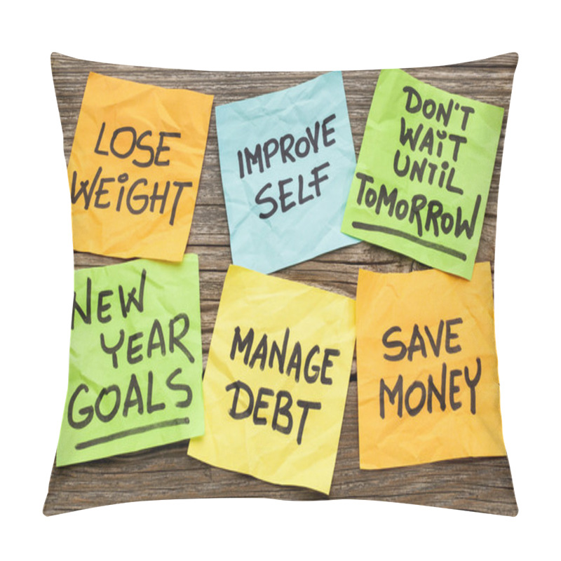 Personality  New Year Goals Or Resolutions Pillow Covers