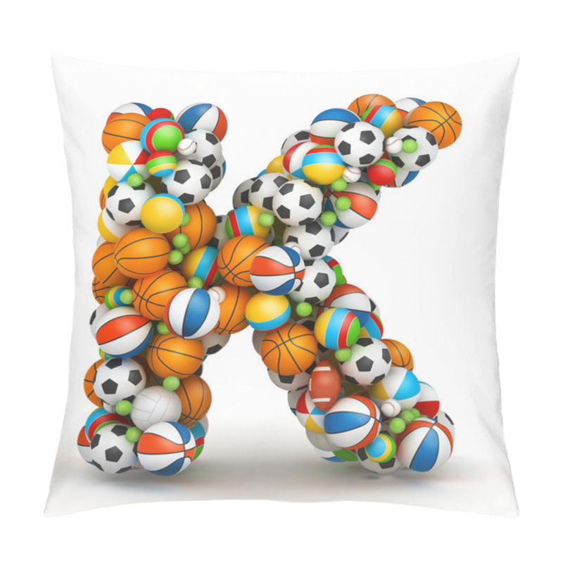 Personality  Letter K, Gaming Balls Alphabet Pillow Covers