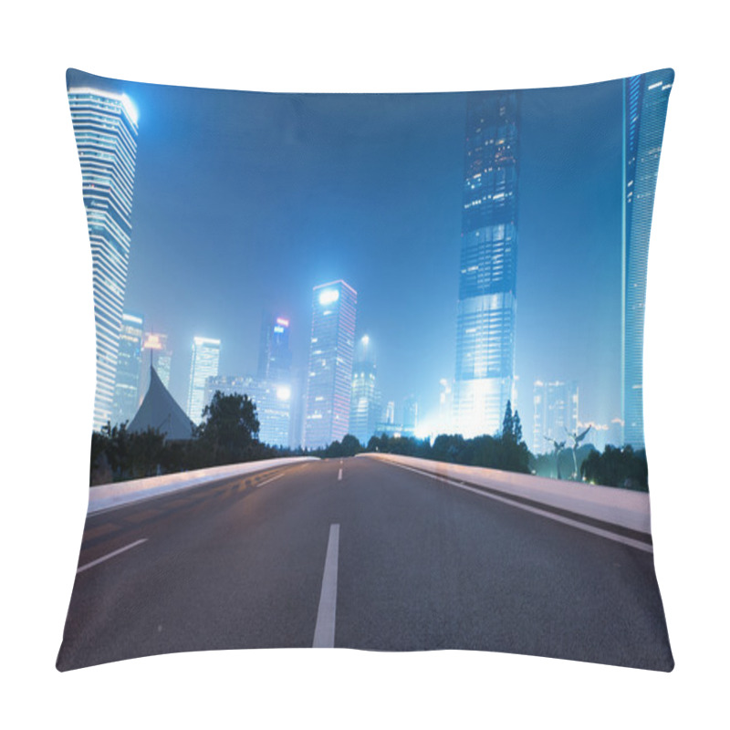 Personality  Asphalt Road And Modern City Pillow Covers