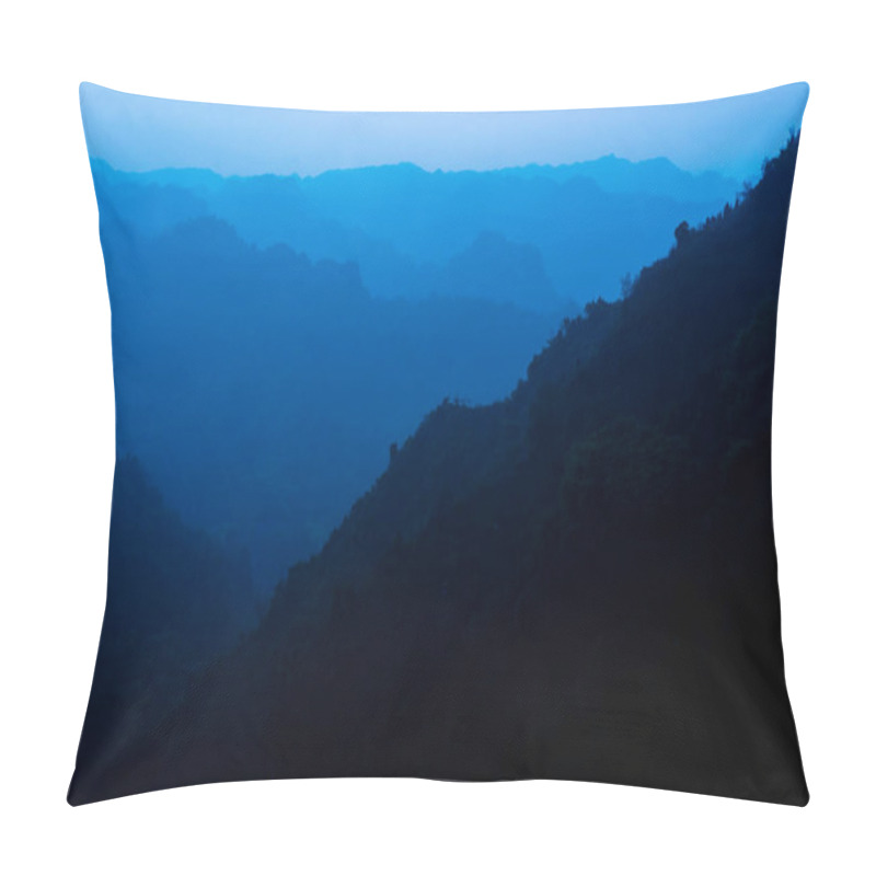 Personality  The Mountains Loom Over Each Other.In Sichuan Province, China. Pillow Covers