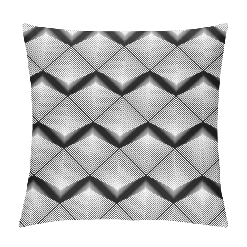 Personality  Design Seamless Monochrome Zigzag Pattern Pillow Covers