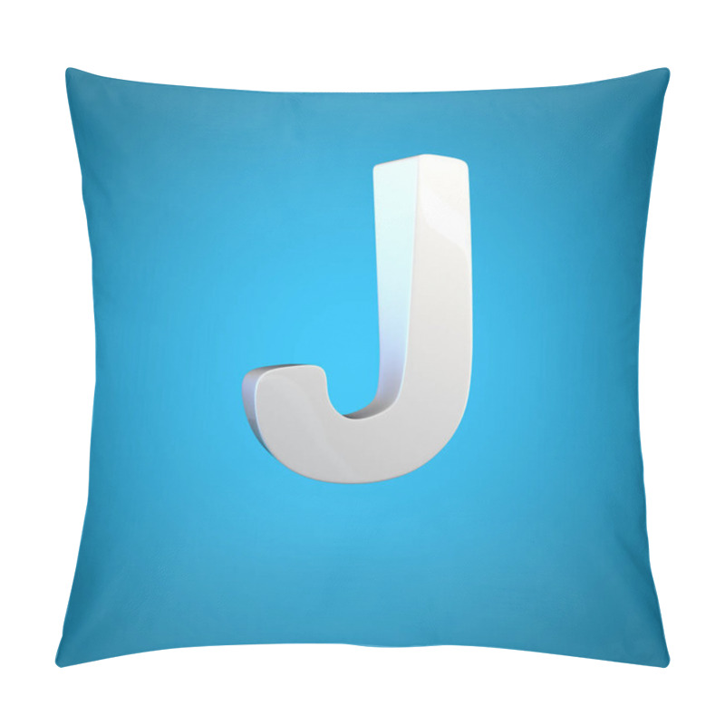 Personality  Uppercase Grey Letter J Pillow Covers