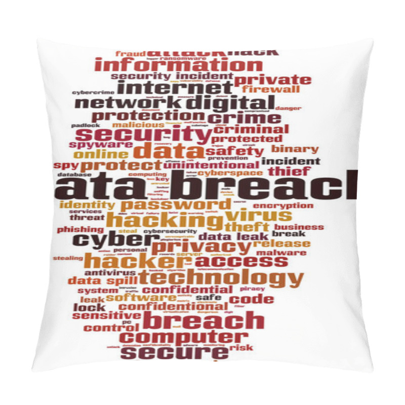 Personality  Data Breach Word Cloud Concept  Pillow Covers