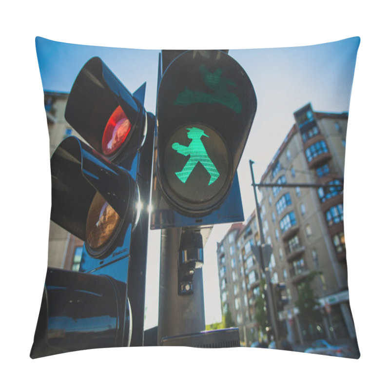 Personality  Traffic Light In Berlin. The Symbol Of The City. High Quality Photo Pillow Covers