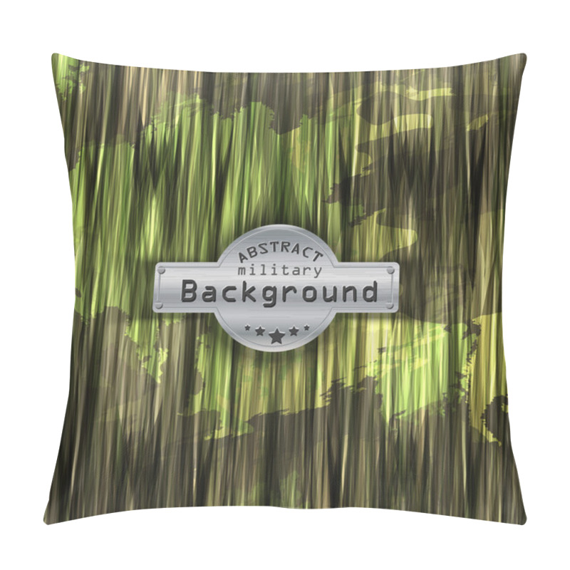 Personality  Camouflage Military Pattern Background With Stripes. Vector Illustration, EPS10 Pillow Covers