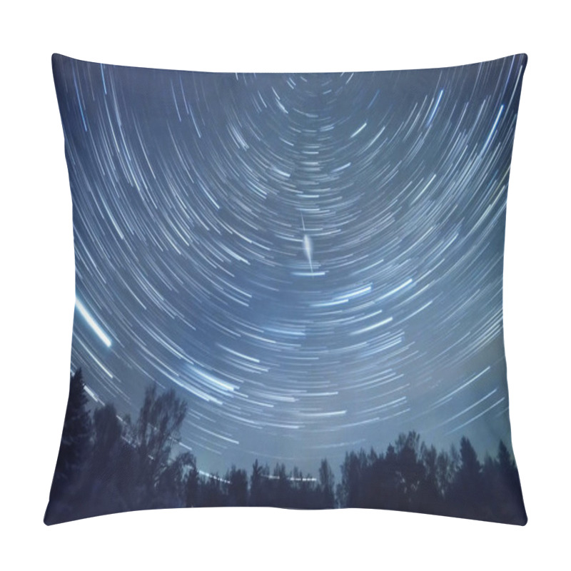 Personality  Starry Sky Revolves Around The Polar Star. Leave Traces In The F Pillow Covers