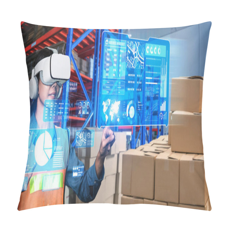 Personality  Future Virtual Reality Technology For Innovative VR Warehouse Management Pillow Covers