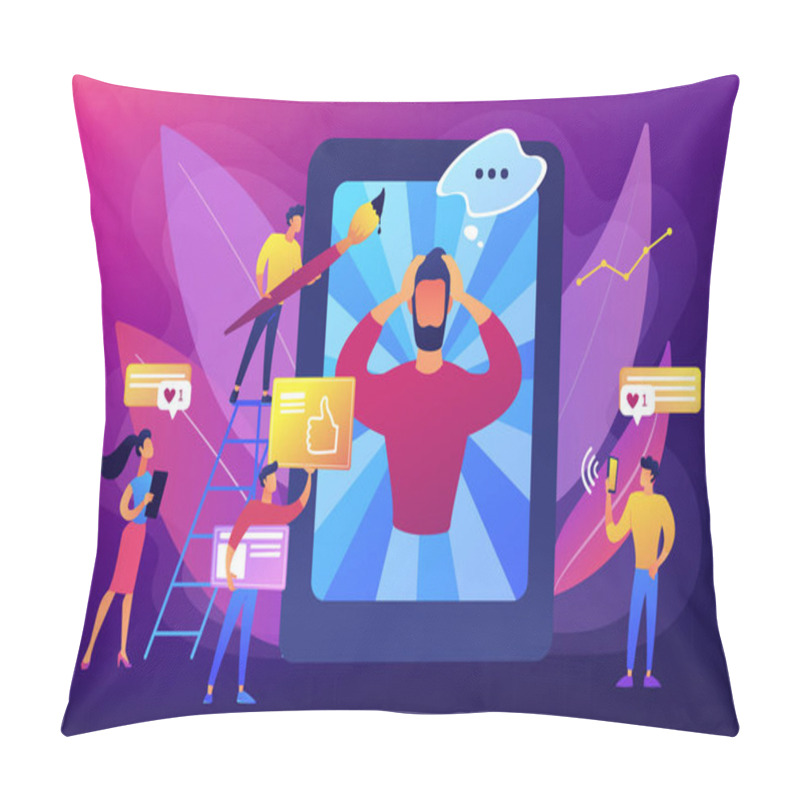 Personality  Internet Meme Concept Vector Illustration Pillow Covers