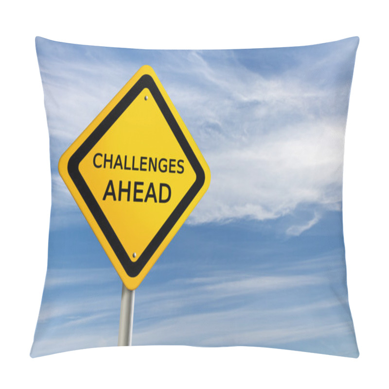 Personality  CHALLENGES AHEAD Road Sign Pillow Covers