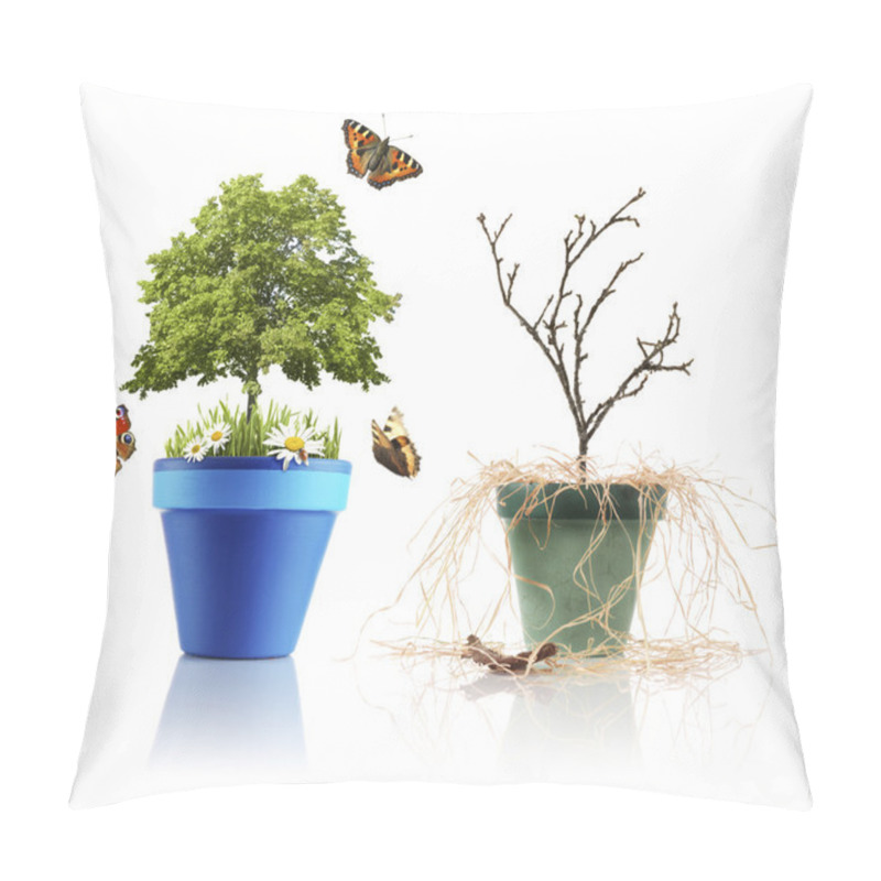 Personality  Two Different Environments Pillow Covers