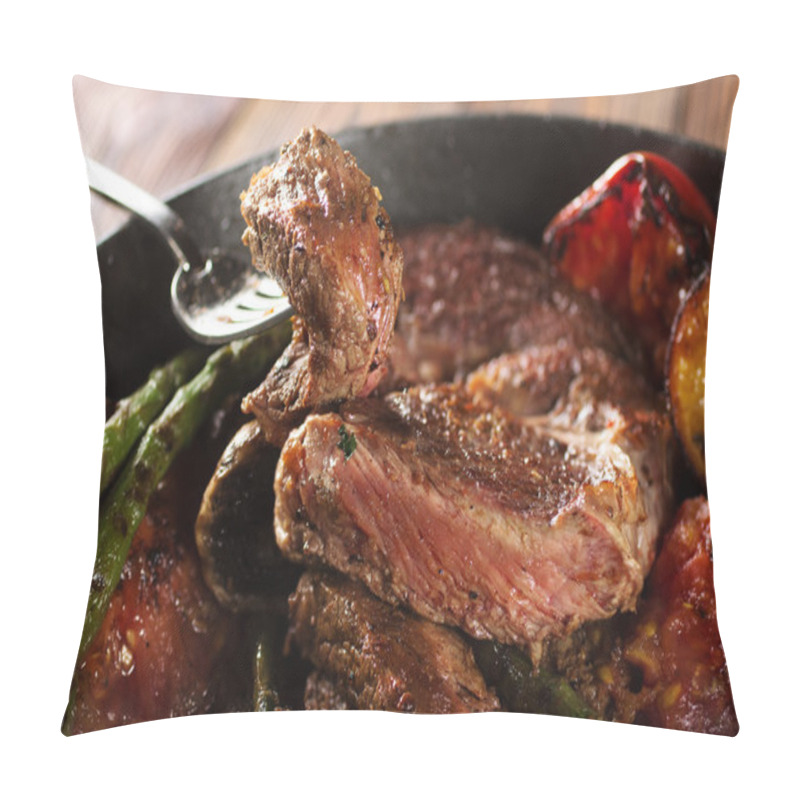 Personality  Piece Of Grilled Beef Steak Pillow Covers