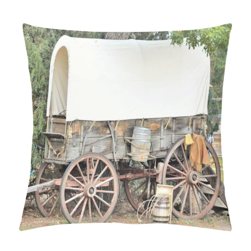 Personality  Old Wagons Used In The Wild West.  Pillow Covers