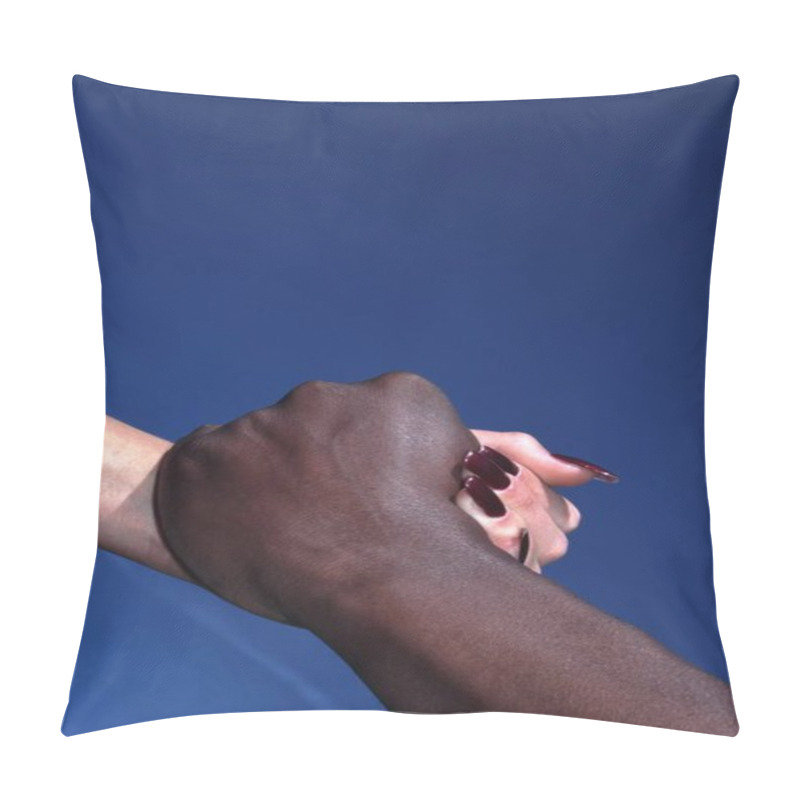 Personality  Unity And Strength - Hands Holding Together Pillow Covers