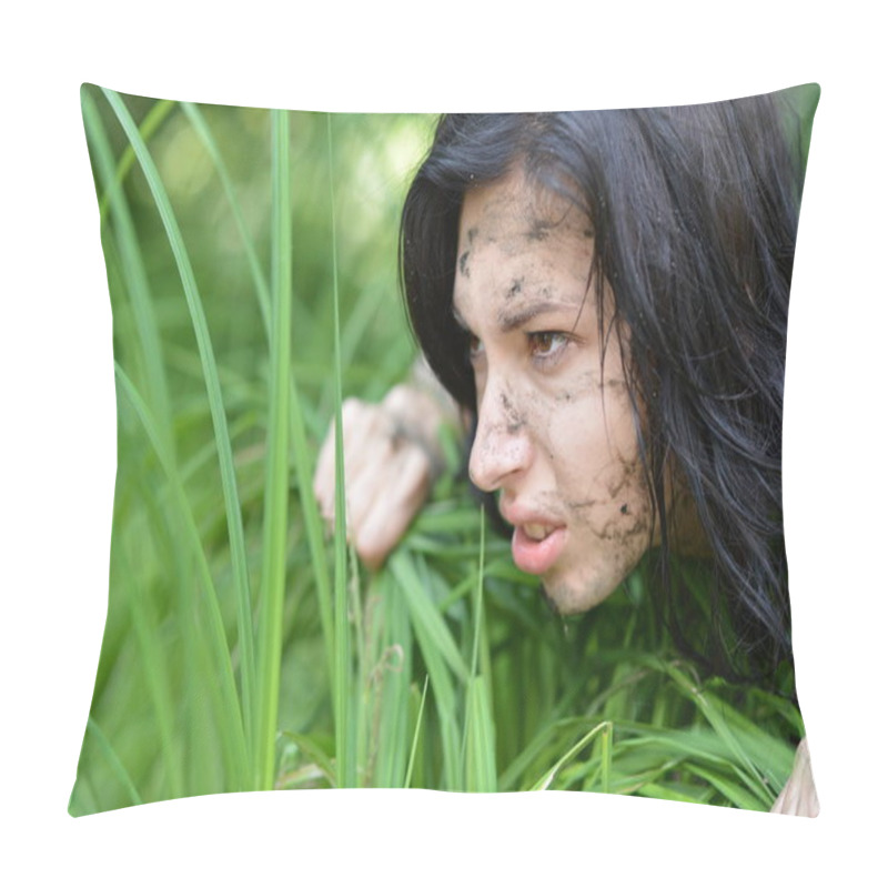 Personality  Portrait Of A Wild Girl Pillow Covers