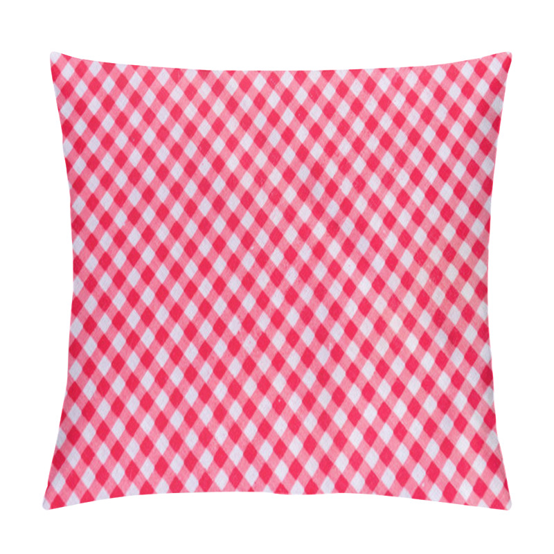 Personality  Classic Pink Plaid Fabric Background Pillow Covers