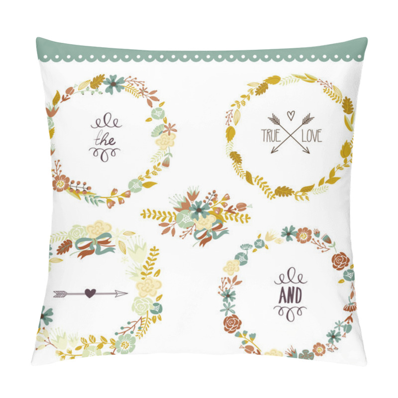 Personality  Autumn Floral Frame Collection Pillow Covers