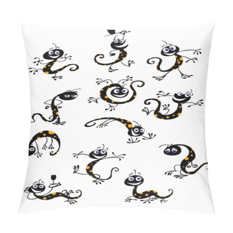 Personality  Funny Cartoon Gecko Pillow Covers