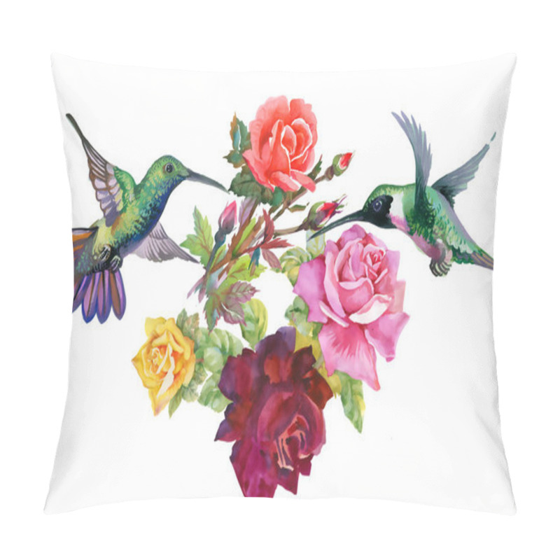 Personality  Exotic Birds With Flowers Pillow Covers