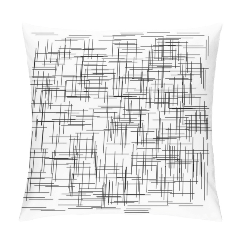 Personality  Grid, Mesh Of Random Lines. Reticle, Grating, Crosshatch Pattern, Texture. Intersecting Lines Pillow Covers