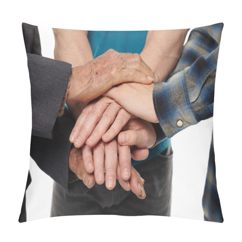 Personality  Help And Support Between Generations Pillow Covers