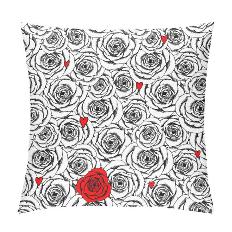 Personality  Sketch Roses And Heart Pillow Covers