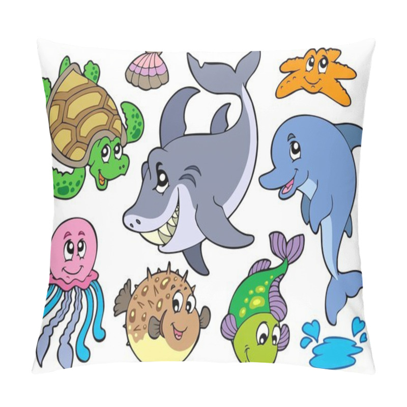 Personality  Happy Sea Animals Collection Pillow Covers