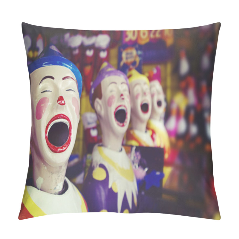 Personality  Laughing Clowns At The Fair Ground Pillow Covers