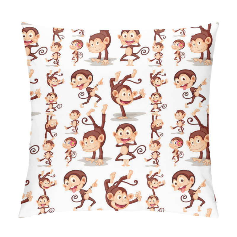 Personality  Seamless Monkey Pillow Covers