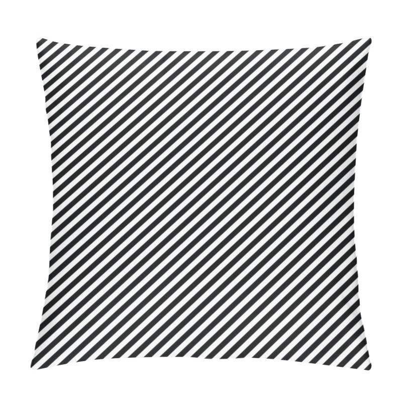 Personality  Black And White Diagonal Lines Pillow Covers