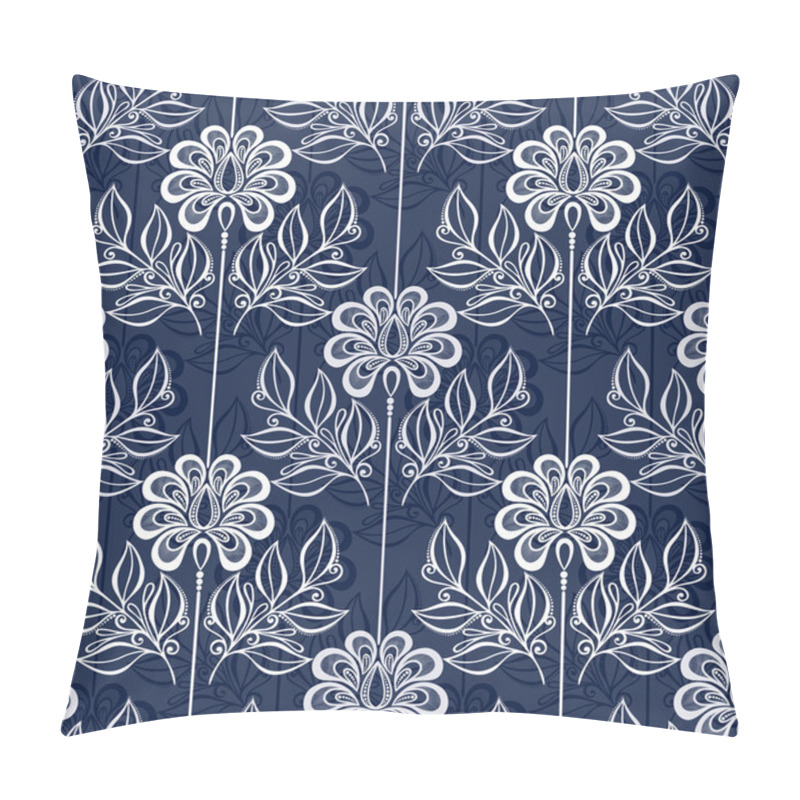 Personality  Seamless Floral Pattern (Vector) Pillow Covers