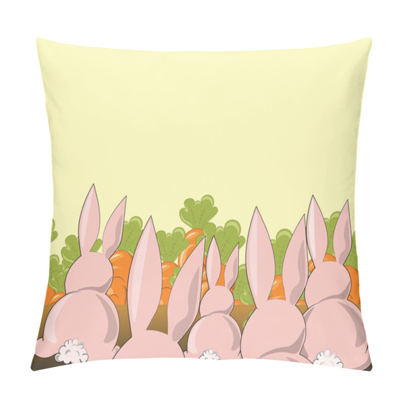 Personality  Bunny Rabbits In Carrots Pillow Covers