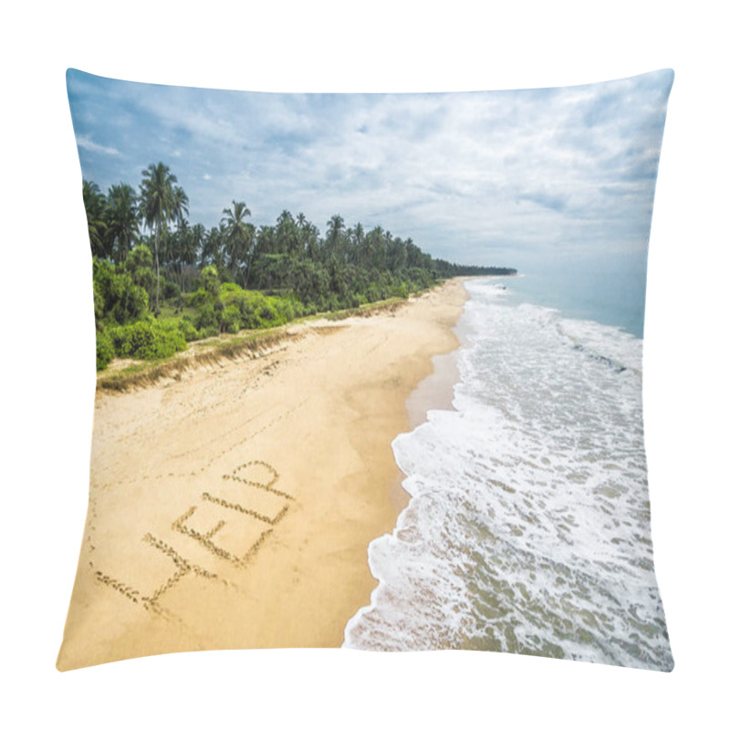 Personality  Wild Tropical Island With A Deserted Beach Pillow Covers