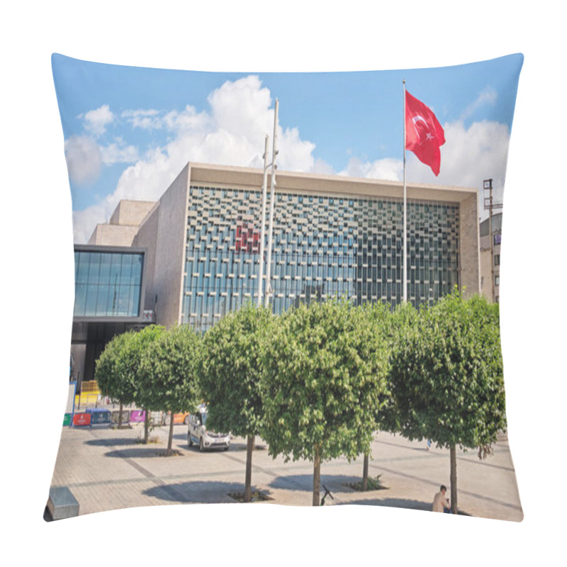 Personality  ISTANBUL, TURKEY, JULY 8, 2021: Exterior View Of Newly Constructed Ataturk Kultur Merkezi (Culture Center), A Multi-purpose Cultural Center And Opera House, But An Icon Of Istanbul. Pillow Covers